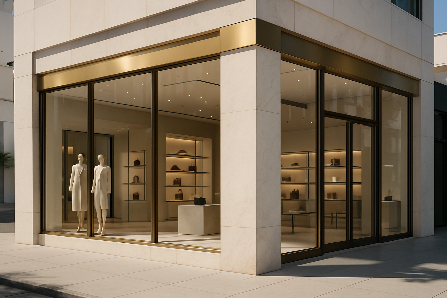 Luxury retail storefront